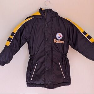 Vintage Pittsburgh Steelers NFL Licensed Pro Stuff Puffer jacket youth size 5
